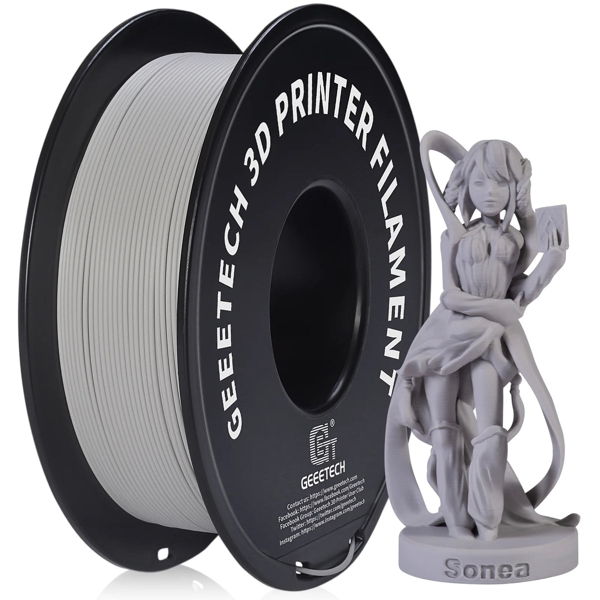 Geeetech 1kg 1.75mm Matte PLA 3D Printer Filament Vacuum Packaging Overseas Warehouses A Variety of Colors Fast Ship