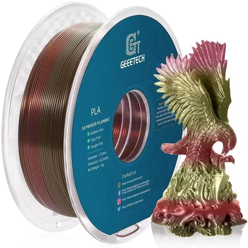 GEEETECH 3D Printing Materials Filament PLA For FDM 3D Printer Pure pla 1 kg (2.2lbs) Vacuum Packaging 1.75mm +-0.03mm