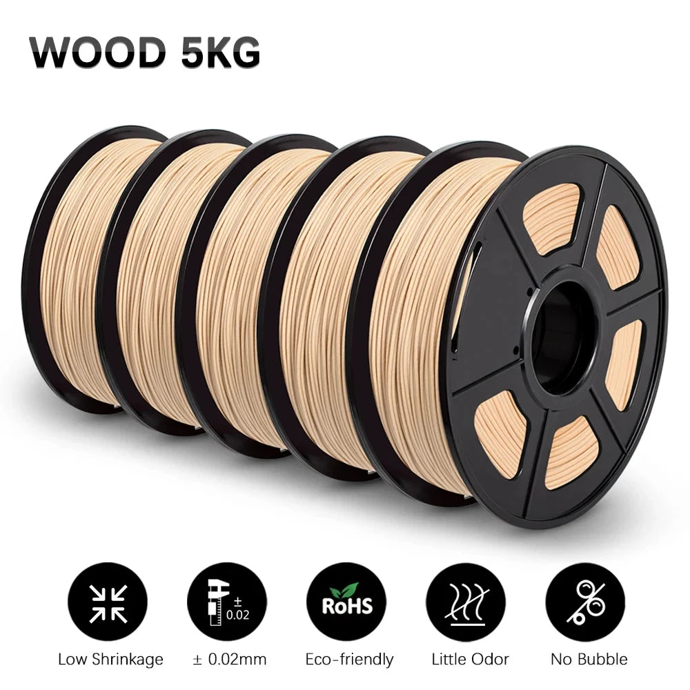 JAYO 5Rolls PLA/PLA Plus/petg/ABS/TPU/PLA meta/PLAYG/HS-PLA 3D Printer Filament 1.75mm FDM 3D Printer Materials for 3D Printer
