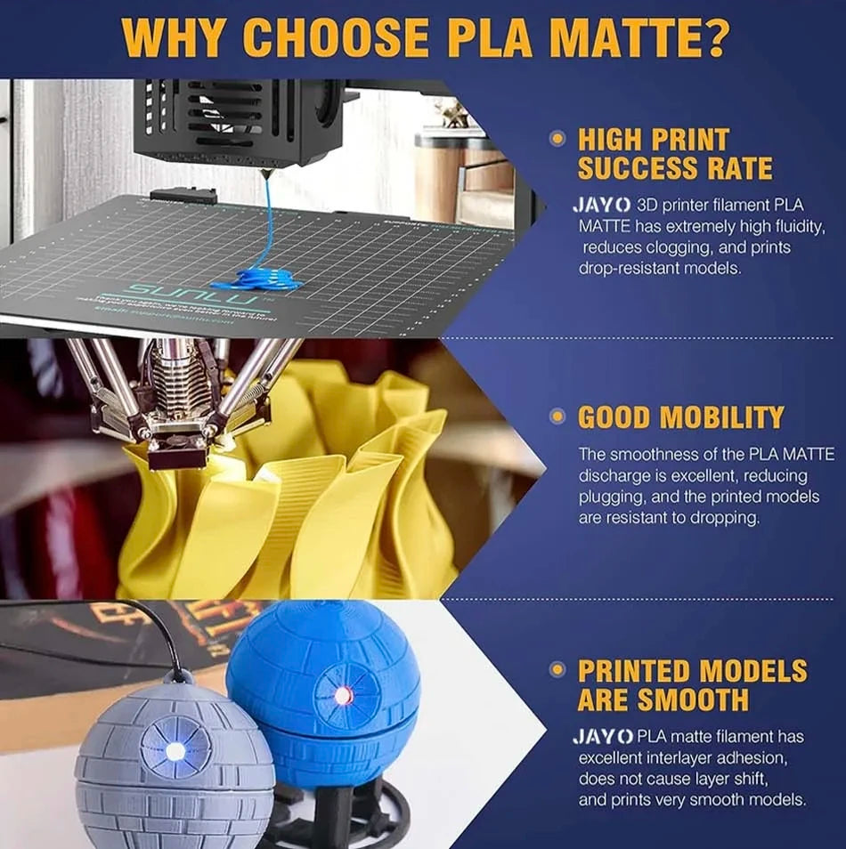 JAYO 3D Printer PLA/PETG/PLA+ /PLA META /SILK/ASB/TPU  Filament 1.75mm 2Roll 1.1KG/0.65KG 3D Printer Filament for 3D Printer