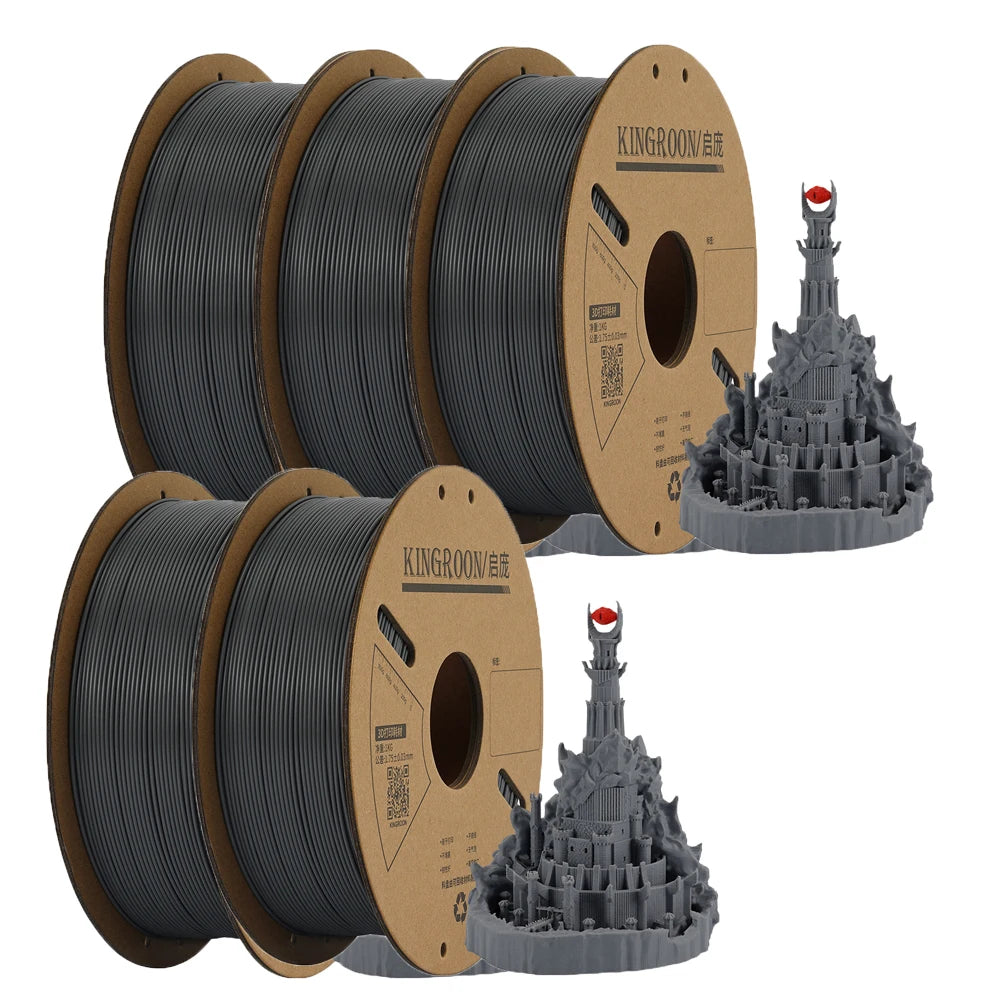 KINGROON PLA Filament 1.75mm 3D Printer Filament 5/10Rolls 3D Printing Plastic Material 100% No Bubble for FDM 3D Printer MIX