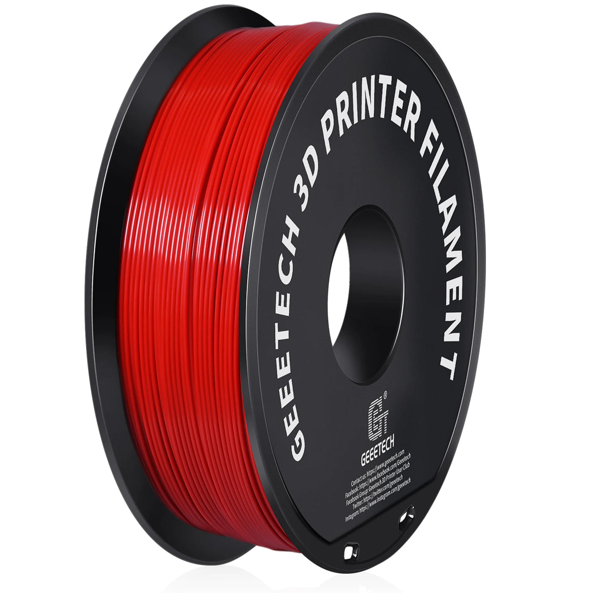 Geeetech ABS+3D Filament 1.75mm 1KG Plastic, 3D Printer Material, Tangle-Free, Non-Toxic, Vacuum Packaging White Black Red Blue