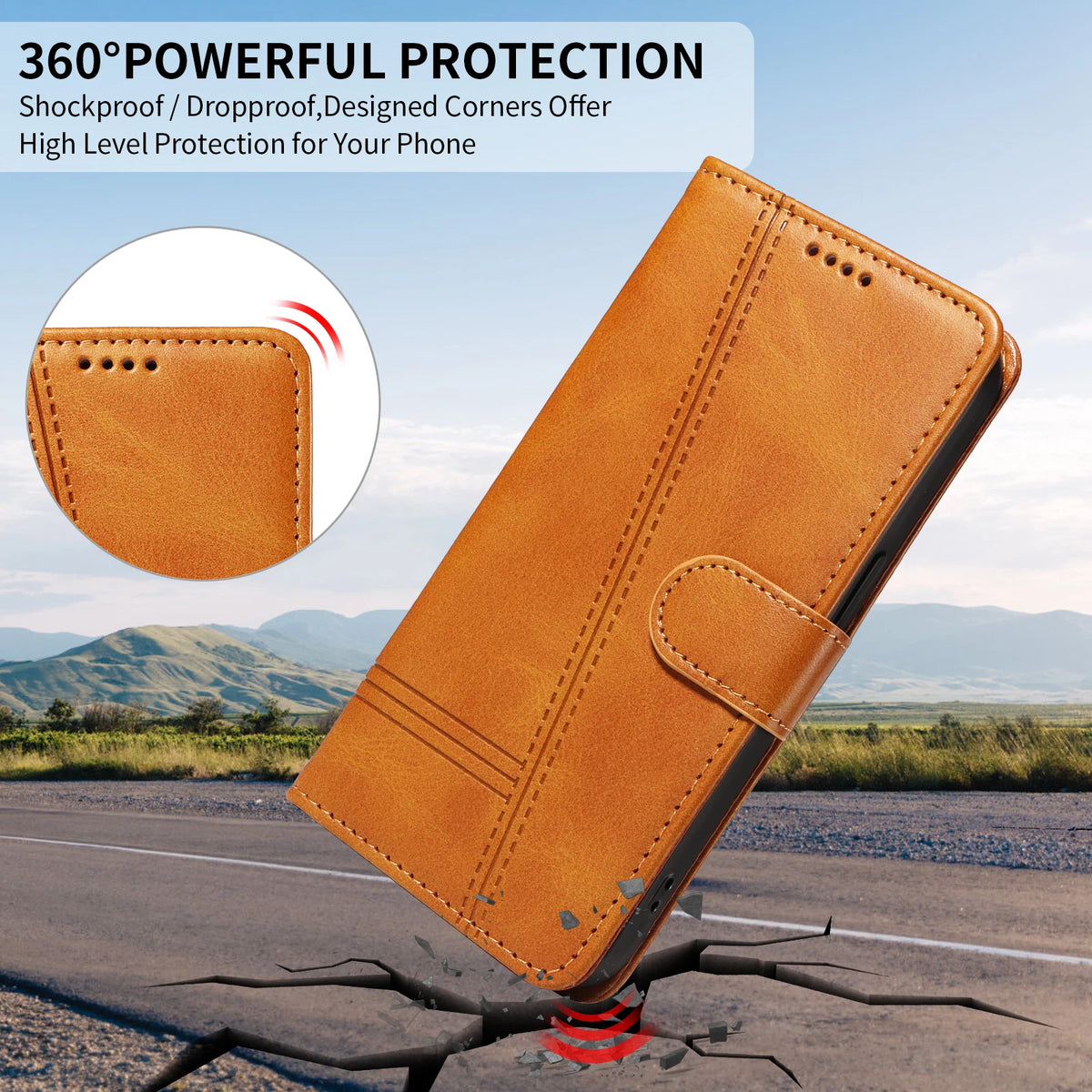 Leather Wallet Phone Case For iPhone 16e 16 Pro Max 15 14 13 Mini 12 11 X XS XR SE2 SE3 8 7 6s Plus Flip Card Slot Holder Cover