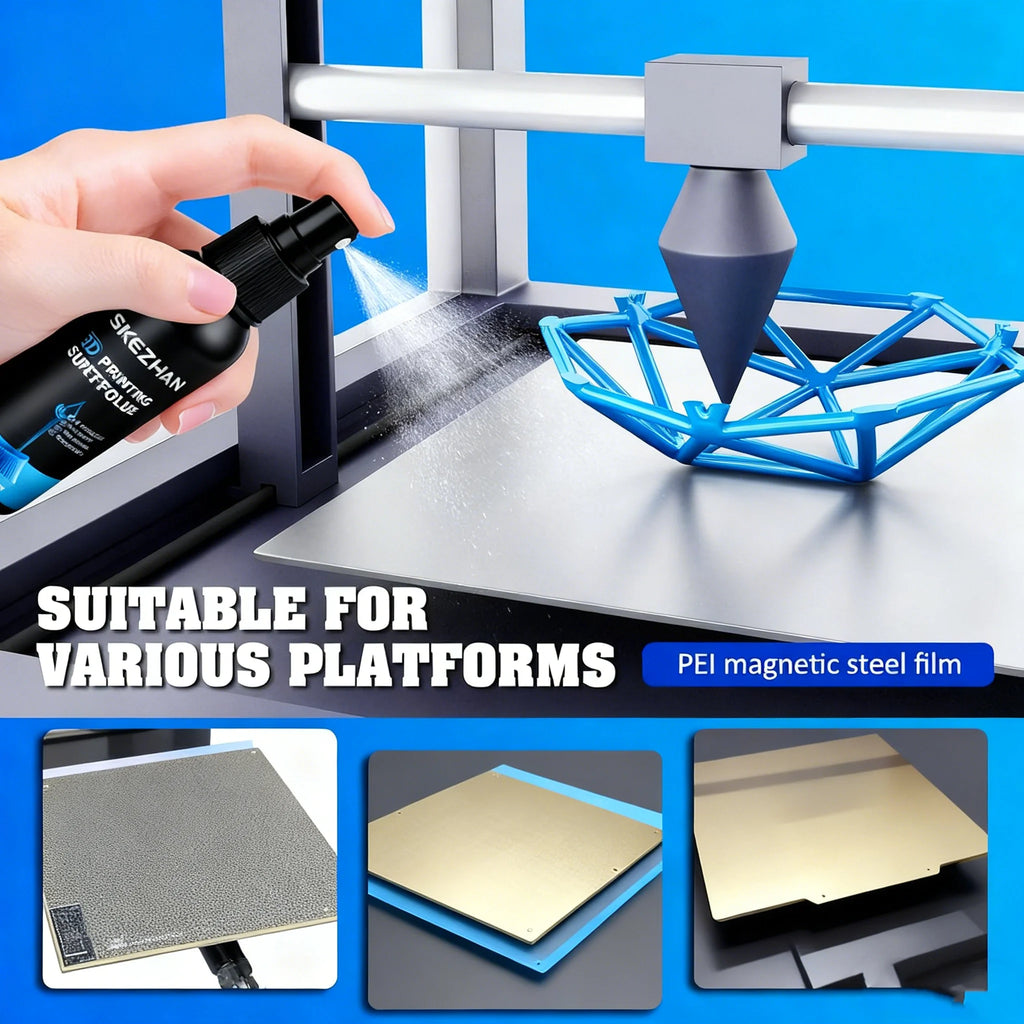 3D Printing Bed Glue, Build Plate Adhesion Booster, Reduce Warping, Easy Part Removal, Compatible with PLA ABS PETG, Glass/PEI