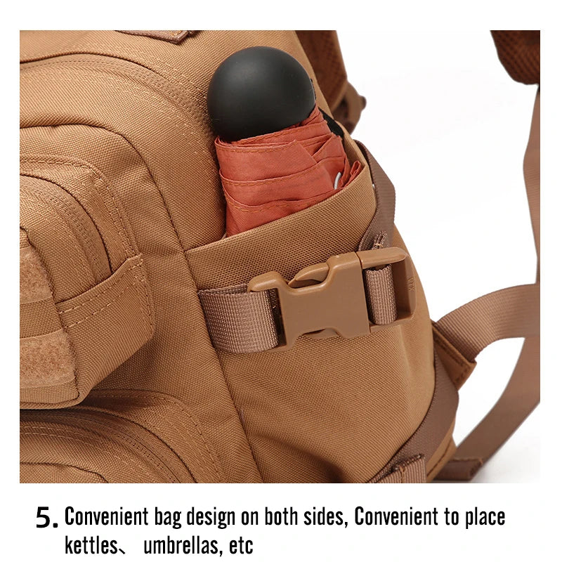 New Camping Hiking Backpack Tactical Molle 900D Men&Women School Bag Outdoor Gym Ruckdack Shoulder Pack with Dual Cup Holder