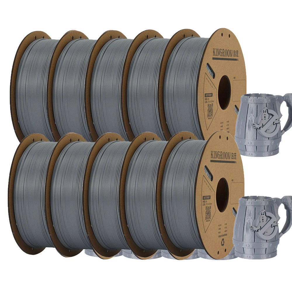 KINGROON PLA Filament 1.75mm 3D Printer Filament 5/10Rolls 3D Printing Plastic Material 100% No Bubble for FDM 3D Printer MIX