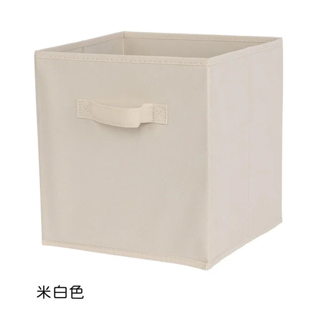 26x26x28cm Cubes Bins Pure Color Non Woven Square Storage Box Clothes Toys Sundries Storage Box Wardrobe Drawer Organizer