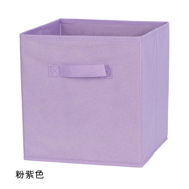 26x26x28cm Cubes Bins Pure Color Non Woven Square Storage Box Clothes Toys Sundries Storage Box Wardrobe Drawer Organizer