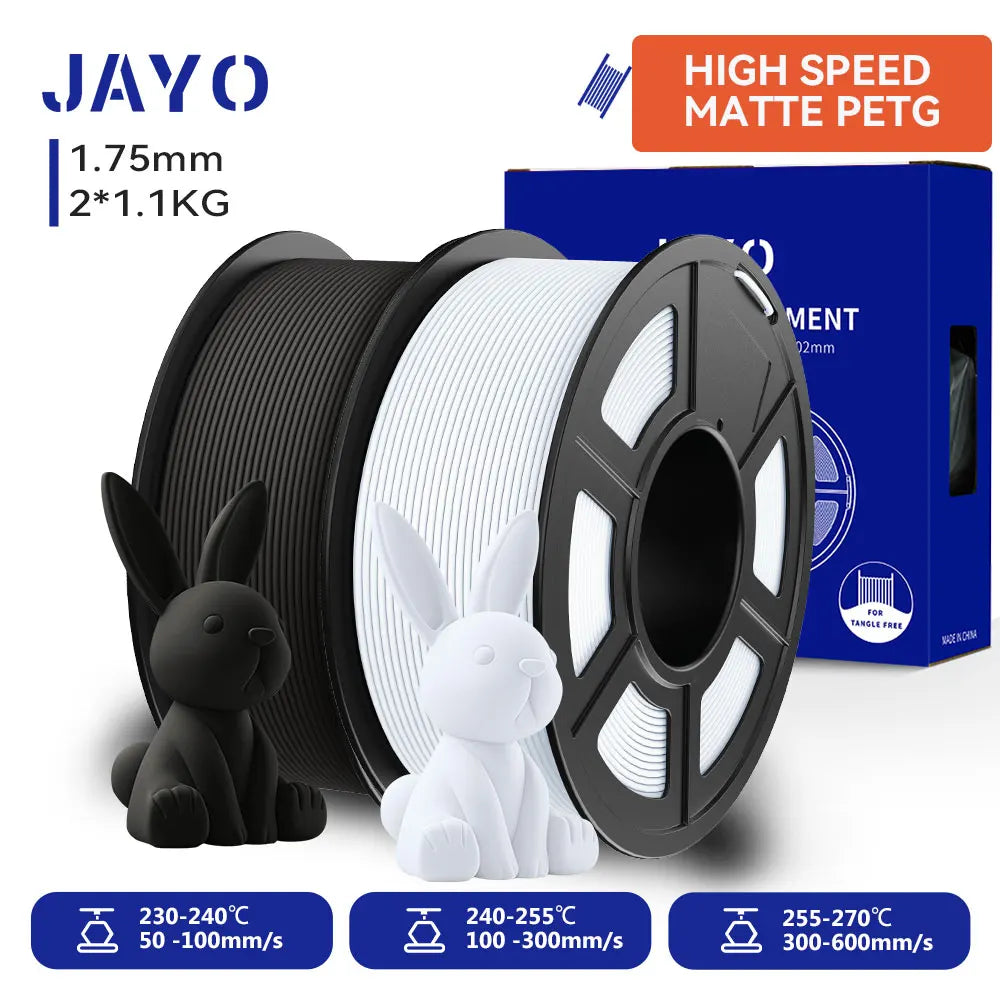 JAYO 3D Printer PLA/PETG/PLA+ /PLA META /SILK/ASB/TPU  Filament 1.75mm 2Roll 1.1KG/0.65KG 3D Printer Filament for 3D Printer