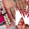3D New Resin Crystal Blood Teeth Nail Charms Mixed Halloween Teeth DIY Jewelry Craft Decoration