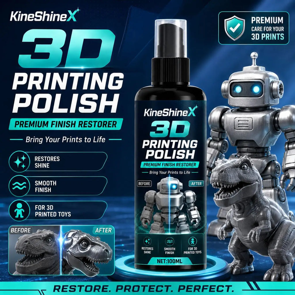 3D Printing Polish  100ml – Premium Finish Restorer for PLA, ABS & PETG Toys, Reduces Layer Lines, Restores Shine, Smooth Finish