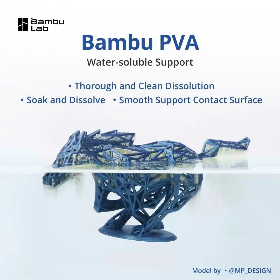 PVA for Bambu Lab 0.5KG Dissolved in Water Support Filament 3D Print Filament