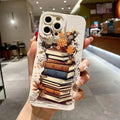 Creative Beautiful Book Pattern Phone Case For iPhone 11 12 13 14 15 16 17 Air 18 Pro Max 16E 7 8 Plus X XR XS Shockproof Cover