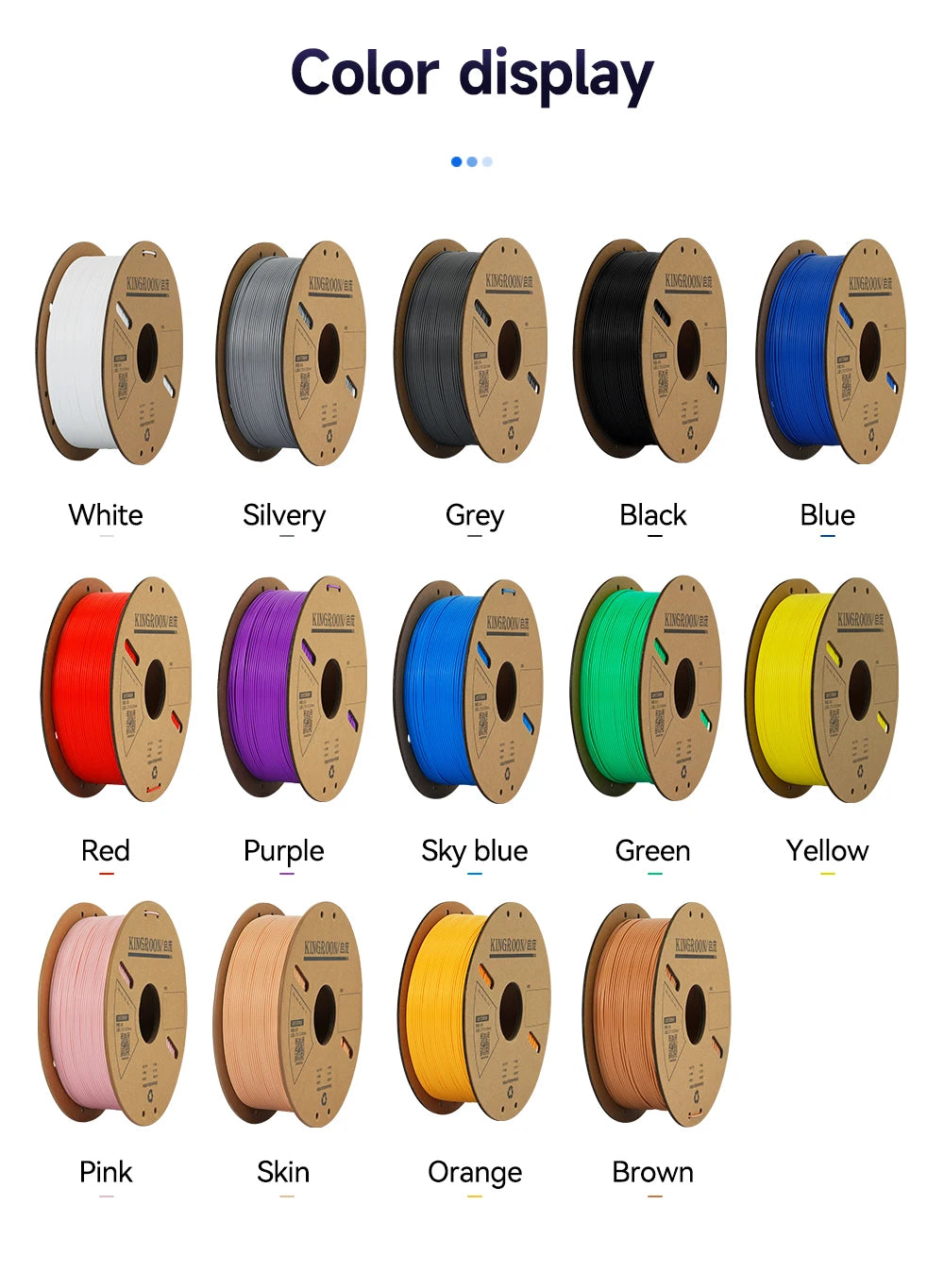 KINGROON PLA Filament 1.75mm 3D Printer Filament 5/10Rolls 3D Printing Plastic Material 100% No Bubble for FDM 3D Printer MIX