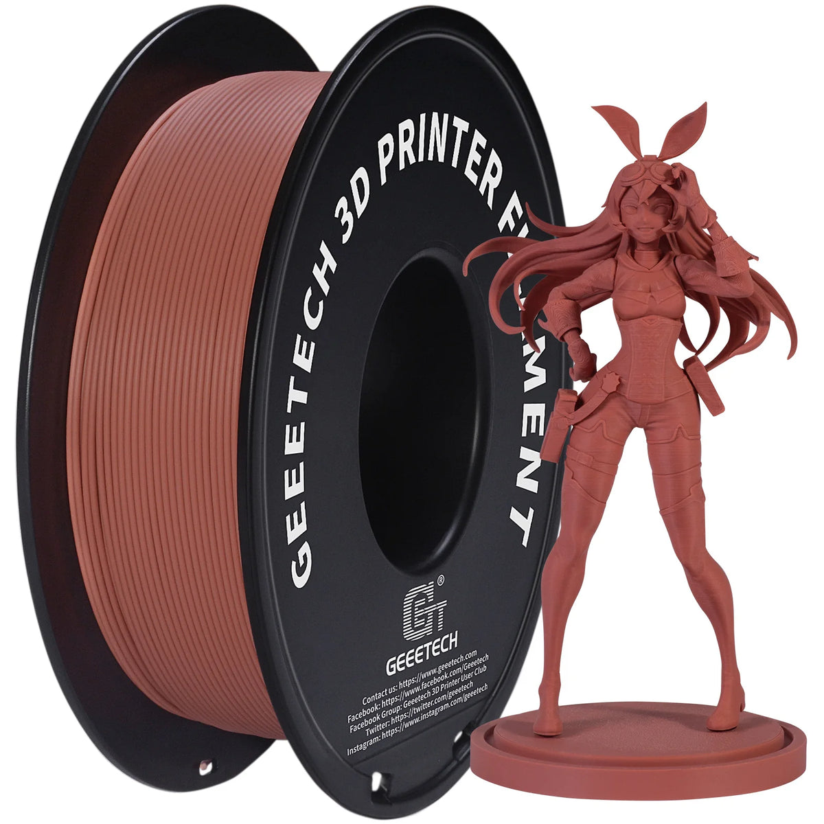 Geeetech 3d printer Filament Matte PLA Plastic 1kg 1.75mm,Tangle-Free, 3d printing consumables, vacuum packaging,fast shipping