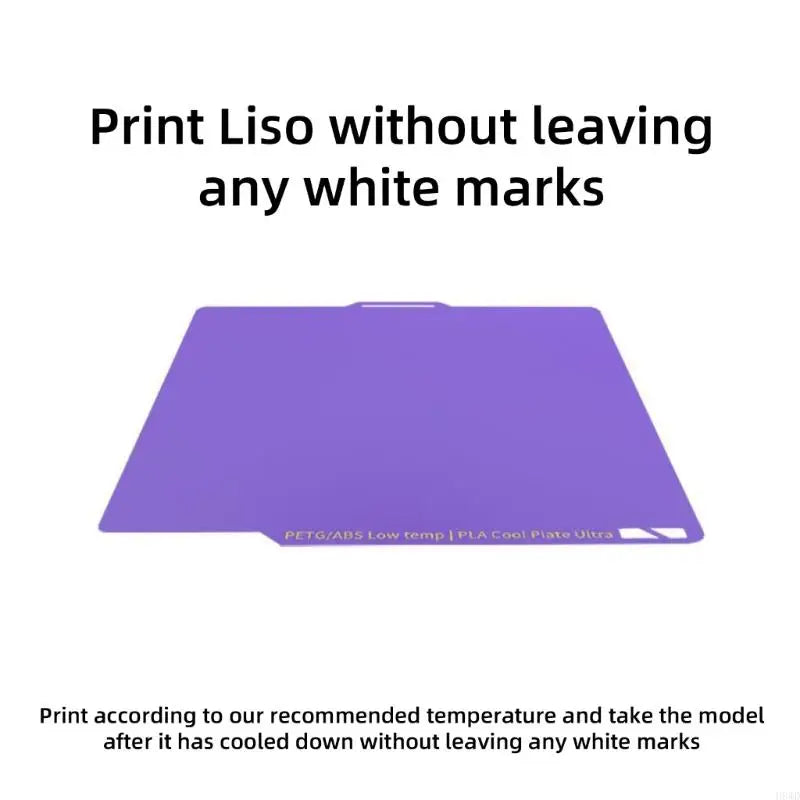 3D Printer Cool Build Plate with Smooth Front and Back Printing Areas, Room-Temperature Printing Support and Gentle Bending H8WD