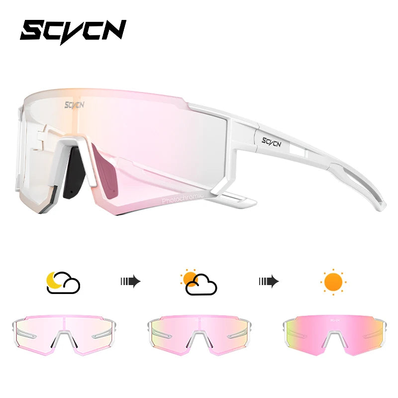 SCVCN Sweet Pink Bike Cycling Glasses Bicycle Photo Accessories Golf Eyepieces Camping Sunglasses UV400 Outdoor Sports Equipment