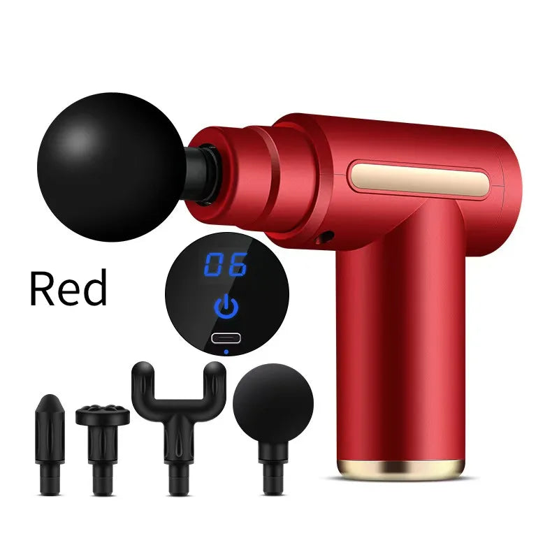 Mini Electric Fascia Gun, Portable Handheld Muscle Relaxer, 6-speed Massage Gun for Full Body Massage and Soreness Relief