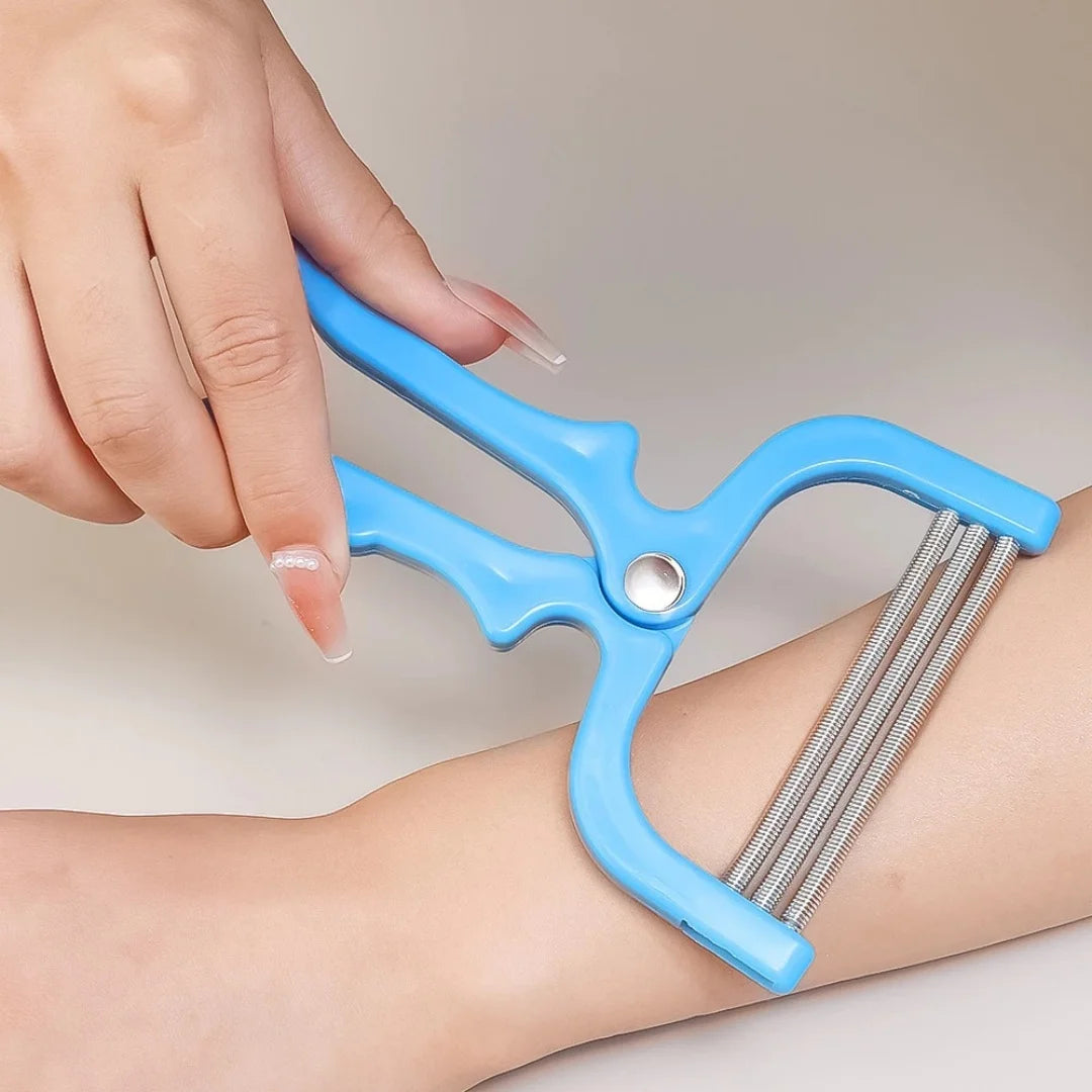 Safety Facial Hair Removal Device for Facial and Lip Hair Portable Painless Handheld Spring Bend Color Beauty Hair Removal Tool