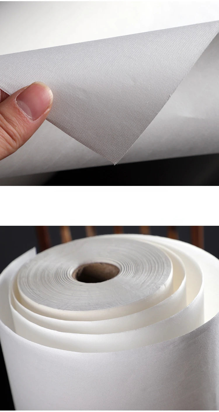 Long Rolling Thicken Rice Paper Raw Half-ripe Xuan paper Calligraphy Chinese Painting Creation Practice Papier White Rijstpapier