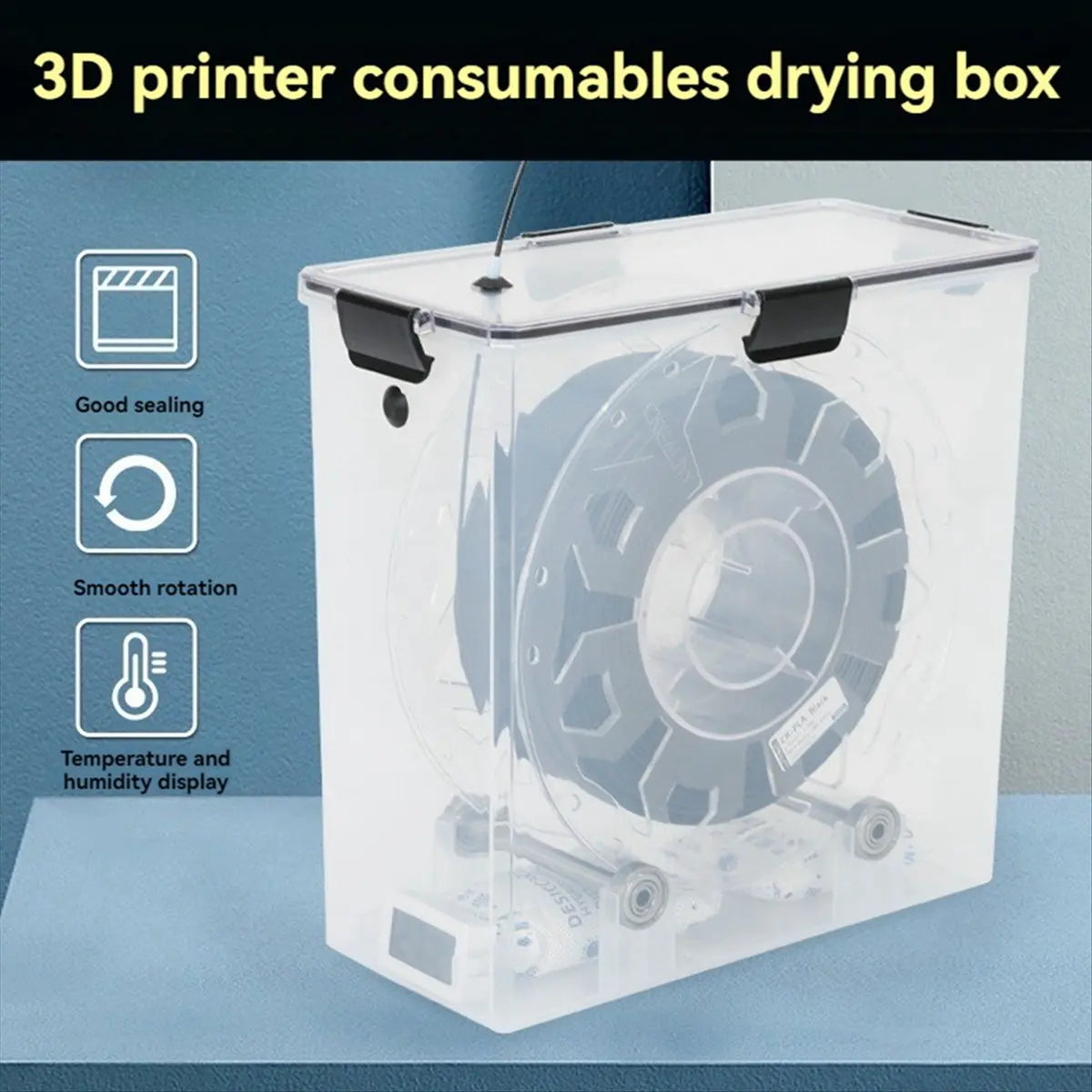 ✤3D Printer Filament Dry Box Storage Hot-Air Heating Storage Printing Material Box Holder Moisture-Resistant for All FDM