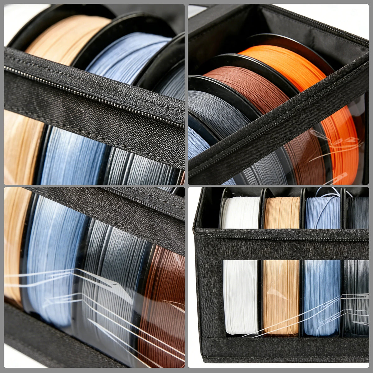 3D Filament Dryer with Desiccants Filament Rack and Organizer Box 4 Spools 1KG for 3D Printing Enthusiasts Home Studio Workshop