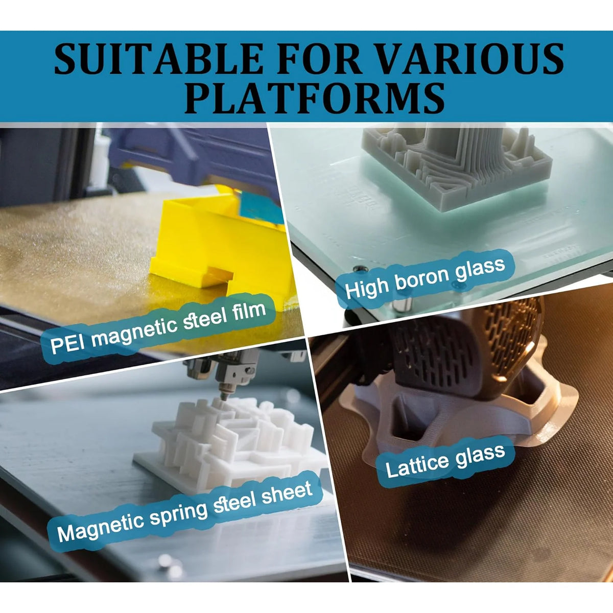 3D Printing Bed Glue, Build Plate Adhesion Booster, Reduce Warping, Easy Part Removal, Compatible with PLA ABS PETG, Glass/PEI