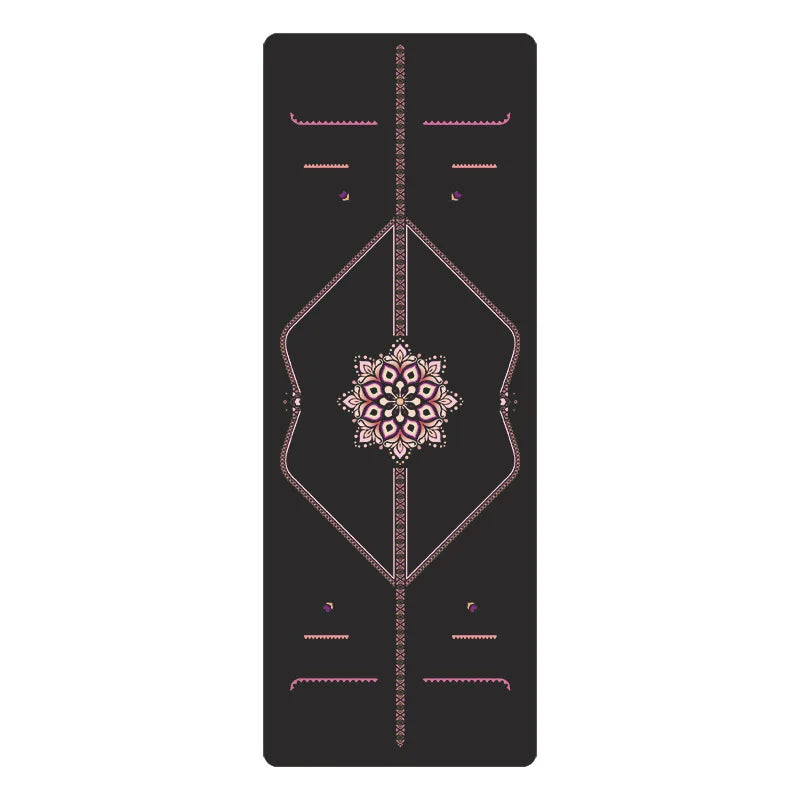 Lezyan Newest Non-slip PU Natural Rubber Yoga Mat Thick Sweat Absorption Grip Exercise Shock Absorption Workout Fitness Gym