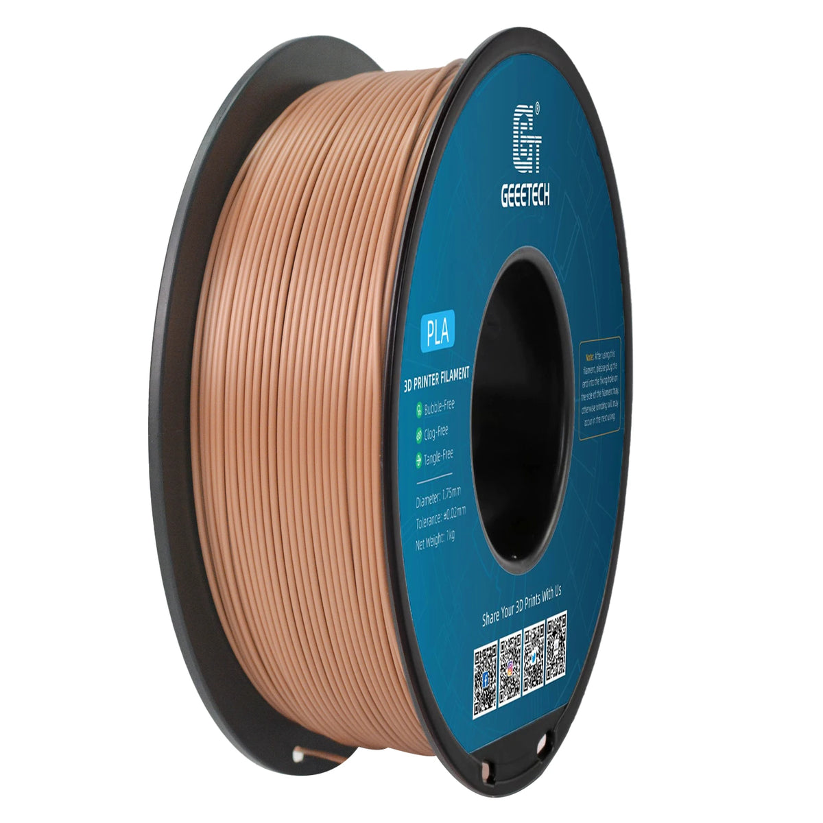 Geeetech Standard PLA Filament 1kg 1.75mm 3D Printer Plastic Material, Accuracy 0.03mm, Fit Most FDM Printer