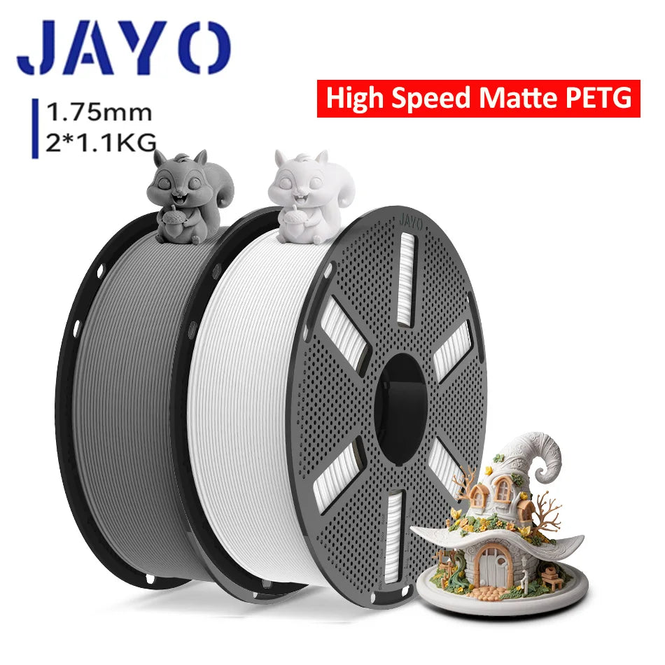JAYO 3D Printer PLA/PETG/PLA+ /PLA META /SILK/ASB/TPU  Filament 1.75mm 2Roll 1.1KG/0.65KG 3D Printer Filament for 3D Printer