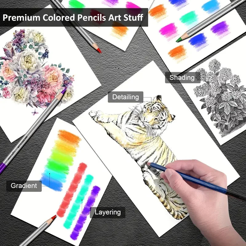 Art Professional 72 Pieces Art Set Sketch Drawing Pencil Kit Pencil Sketching Charcoal Pencil Tools Set For Artist
