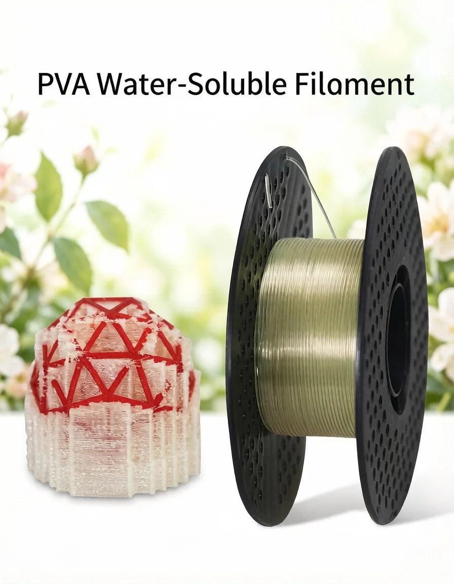 500G PVA 3D Printer Filament Water-Soluble Support Material, Compatible with PLA/PETG, Ideal for Complex Models,