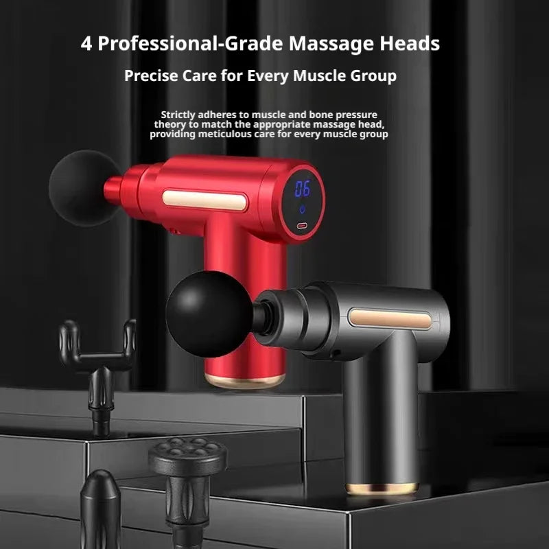 Mini Electric Fascia Gun, Portable Handheld Muscle Relaxer, 6-speed Massage Gun for Full Body Massage and Soreness Relief