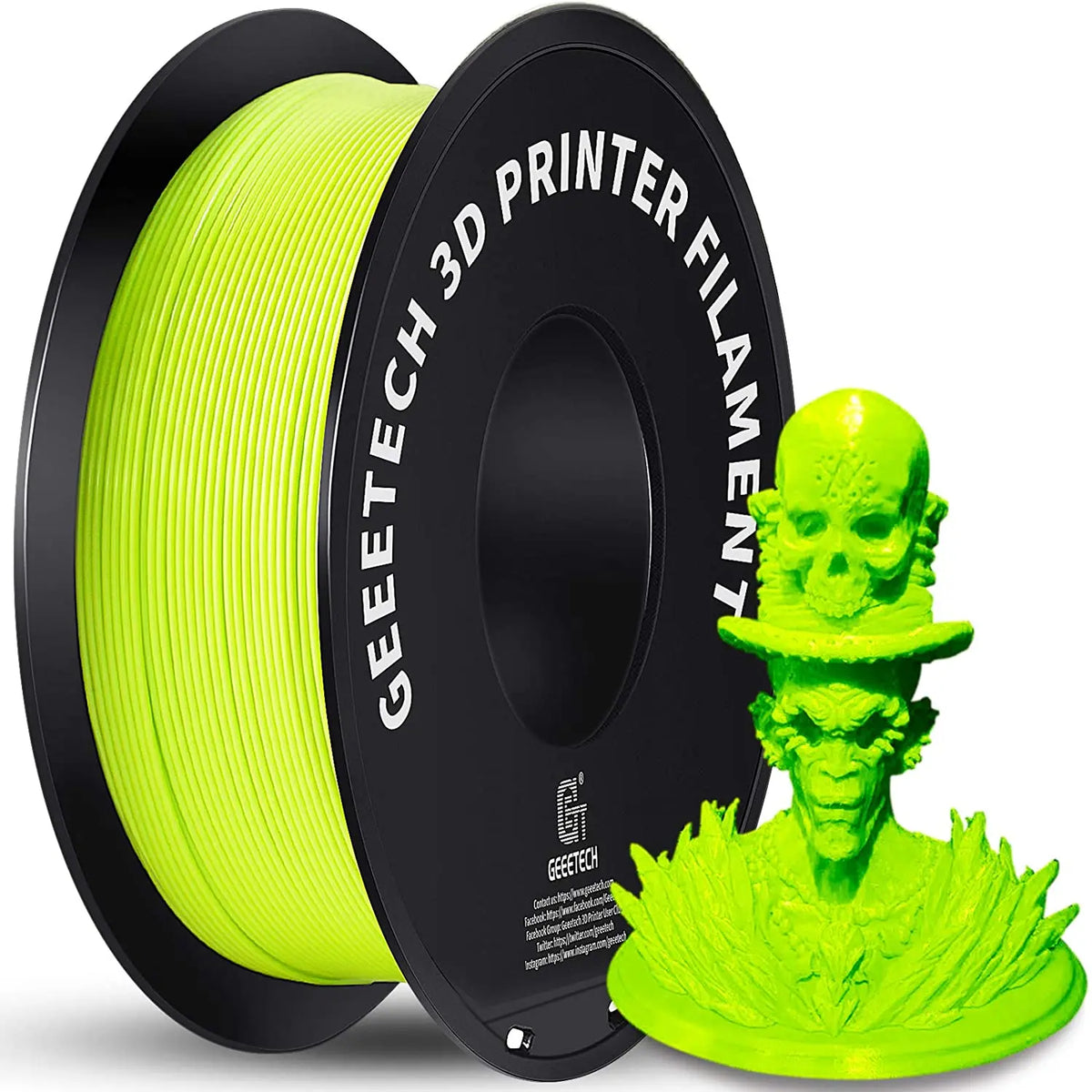 Geeetech Standard PLA Filament 1kg 1.75mm 3D Printer Plastic Material, Accuracy 0.03mm, Multiple Colour, Fit Most FDM Printer
