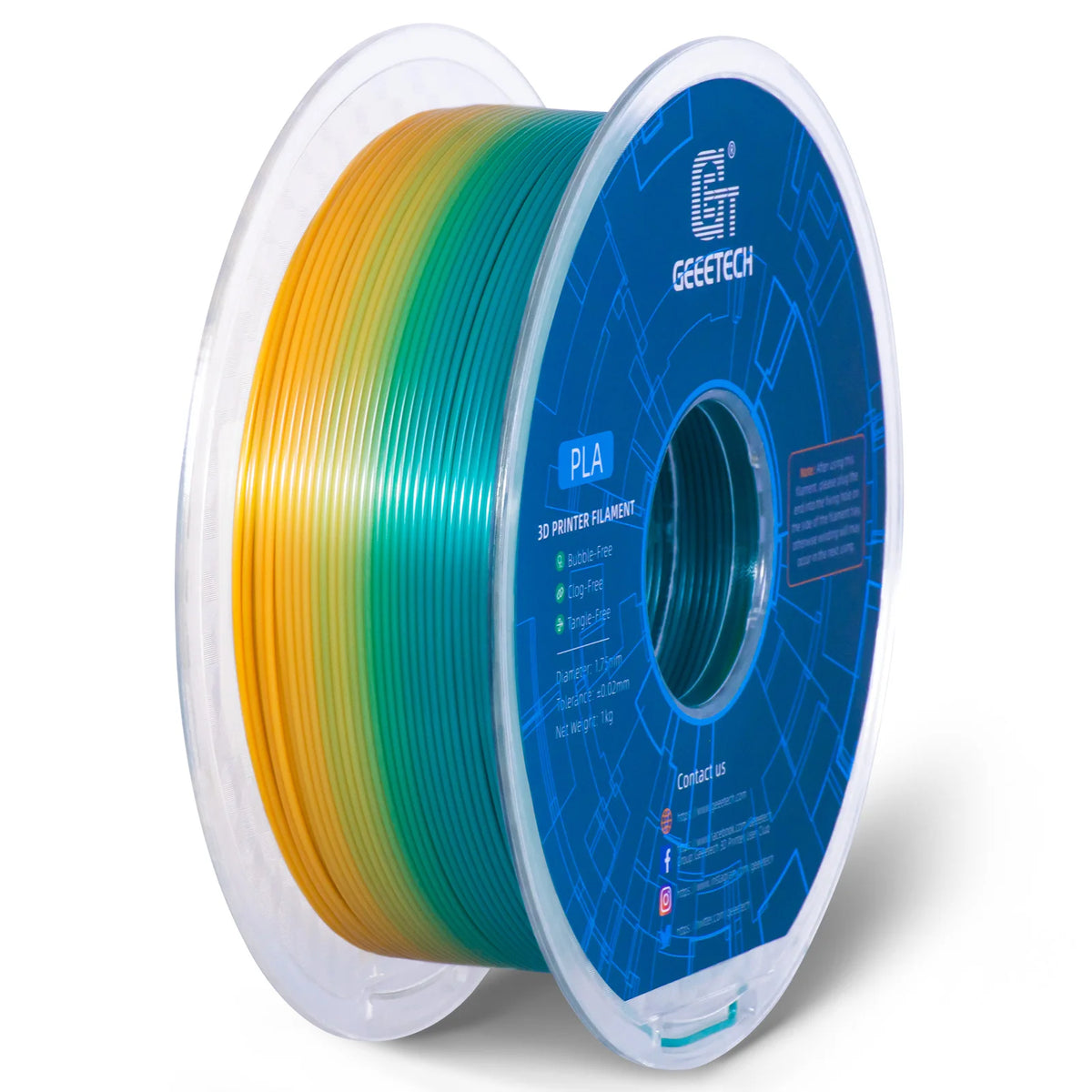 Geeetech Standard PLA Filament 1kg 1.75mm 3D Printer Plastic Material, Accuracy 0.03mm, Fit Most FDM Printer