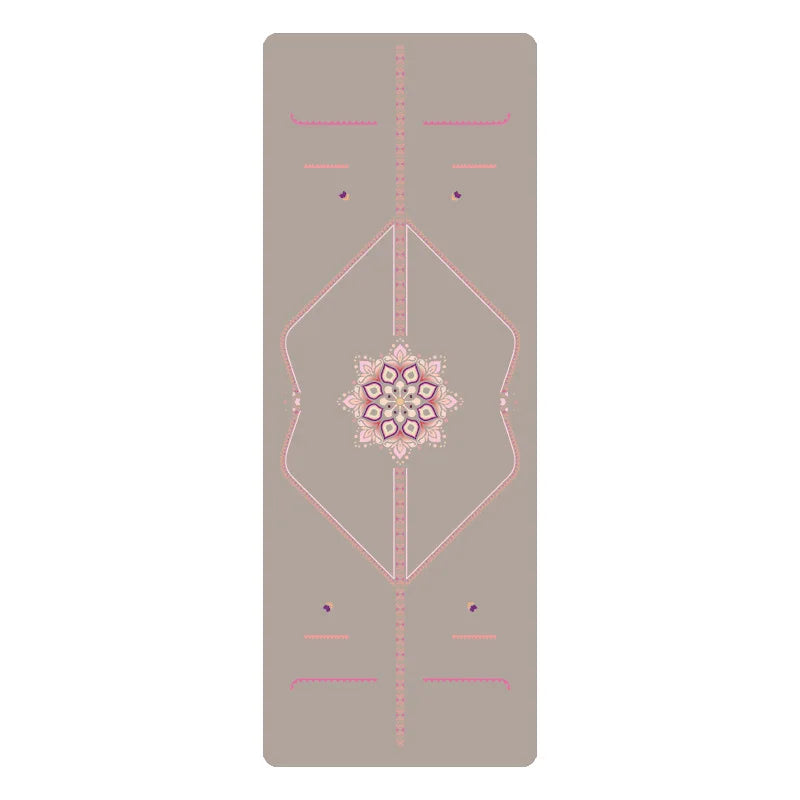 Lezyan Newest Non-slip PU Natural Rubber Yoga Mat Thick Sweat Absorption Grip Exercise Shock Absorption Workout Fitness Gym