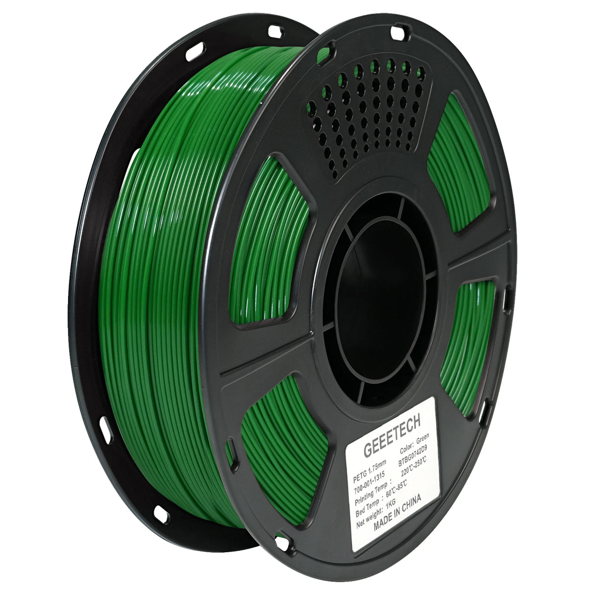 GEEETECH 1kg 1.75mm 1KG(2.2LBS) Pure PETG, 3D Printer Filament, Vacuum Packaging, Tangle-Free, 3D Printing Materials