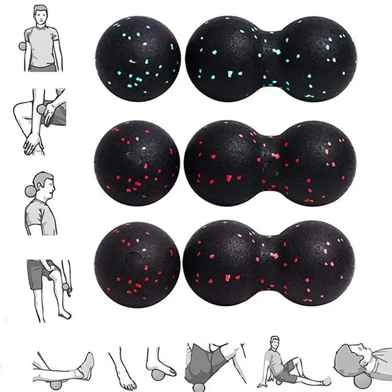 Yoga Peanut Balls Body Massage Fascia Ball Suit Foam Block High Density Muscle Relaxation Lacrosse Exercise Fitness Relieve Pain