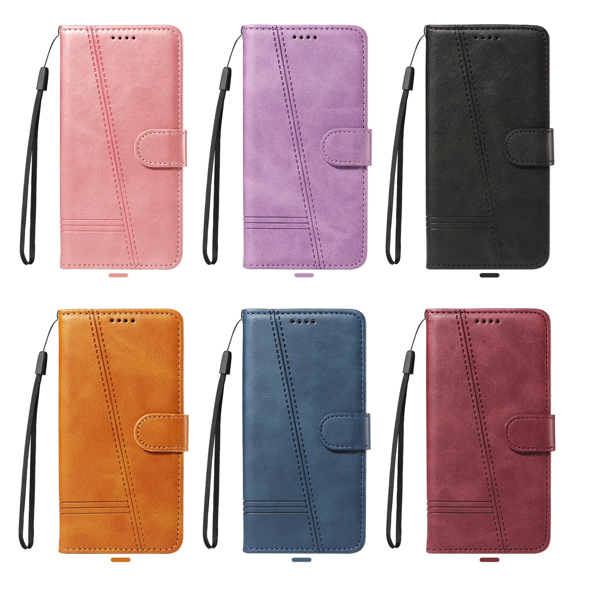 Leather Wallet Phone Case For iPhone 16e 16 Pro Max 15 14 13 Mini 12 11 X XS XR SE2 SE3 8 7 6s Plus Flip Card Slot Holder Cover