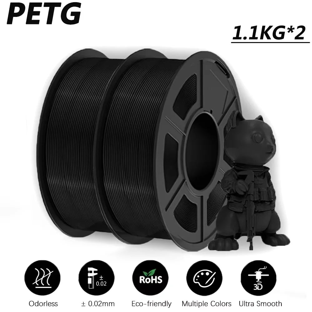 JAYO 3D Printer PLA/PETG/PLA+ /PLA META /SILK/ASB/TPU  Filament 1.75mm 2Roll 1.1KG/0.65KG 3D Printer Filament for 3D Printer