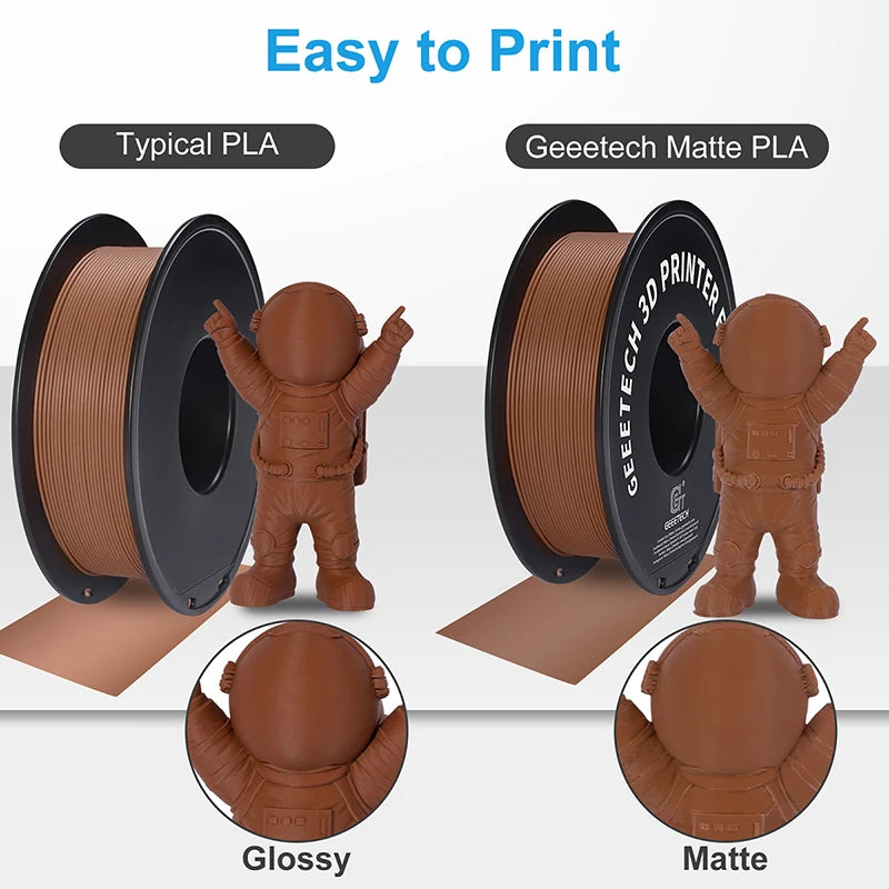 Geeetech 1kg 1.75mm Matte PLA 3D Printer Filament Vacuum Packaging Overseas Warehouses A Variety of Colors Fast Ship