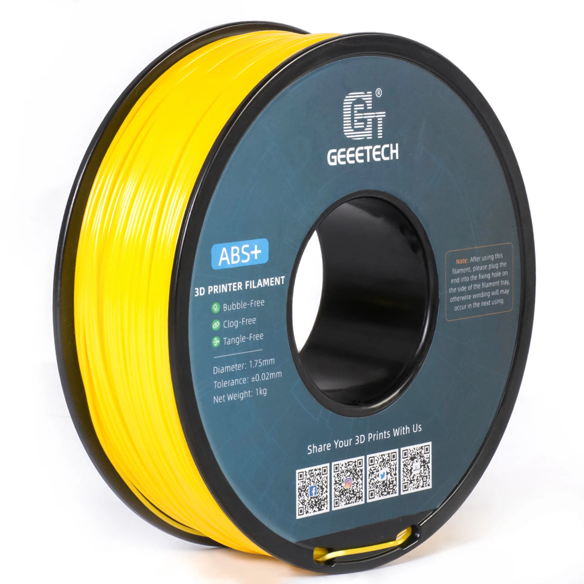 Geeetech ABS+ 3D Filament 1.75mm 1KG Plastic 3D Printer Material, Tangle-Free, Non-Toxic, Vacuum Packaging White Blac Redk BLue