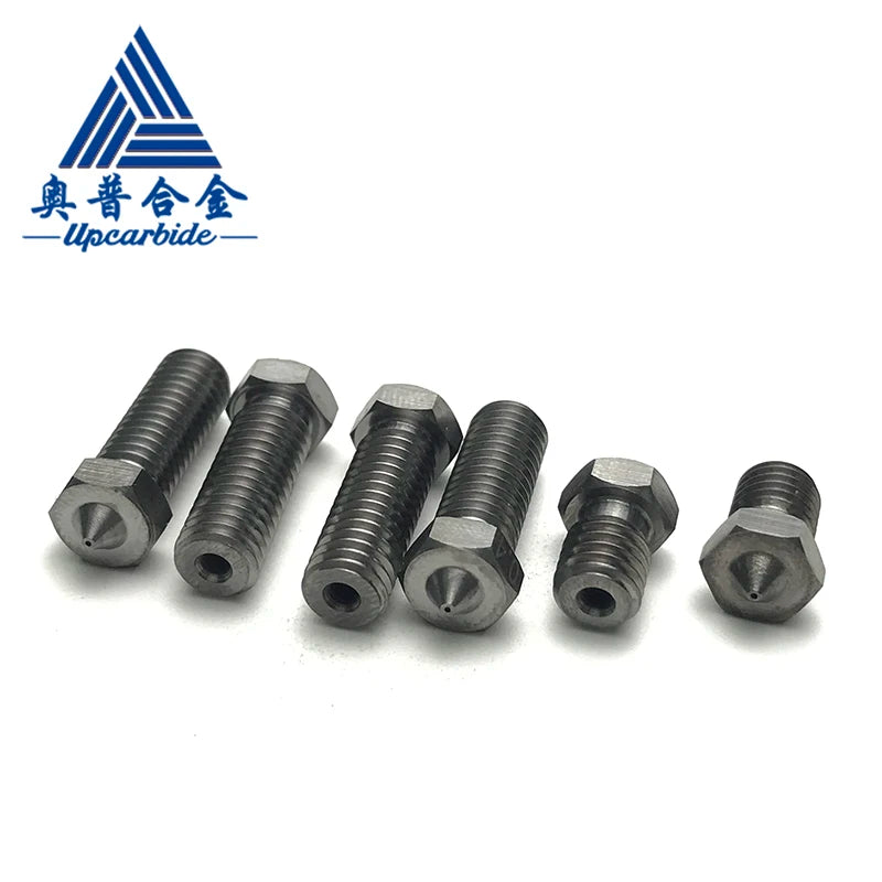 3D V6 Nozzle Solid Carbide 92.5hra Nozzle 3d Printer 0.4/0.5/0.6mm Nozzles for 3D Printer