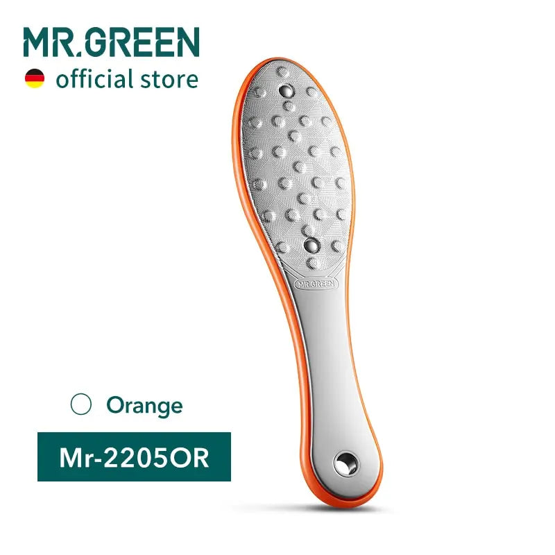 MR.GREEN Double Sided Foot File Pedicure Foot Care Tools Dead Skin Callus Remover Stainless Steel Professional