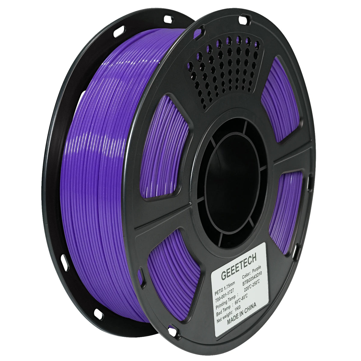 GEEETECH 1kg 1.75mm 1KG(2.2LBS) Pure PETG, 3D Printer Filament, Vacuum Packaging, Tangle-Free, 3D Printing Materials