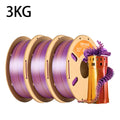 NEW ERYONE 1KG/3KG/10KG Promotion Tri- Color Silk PLA Filament For 3D Printing 1.75mm Filament High Quality Free Fast Shipping