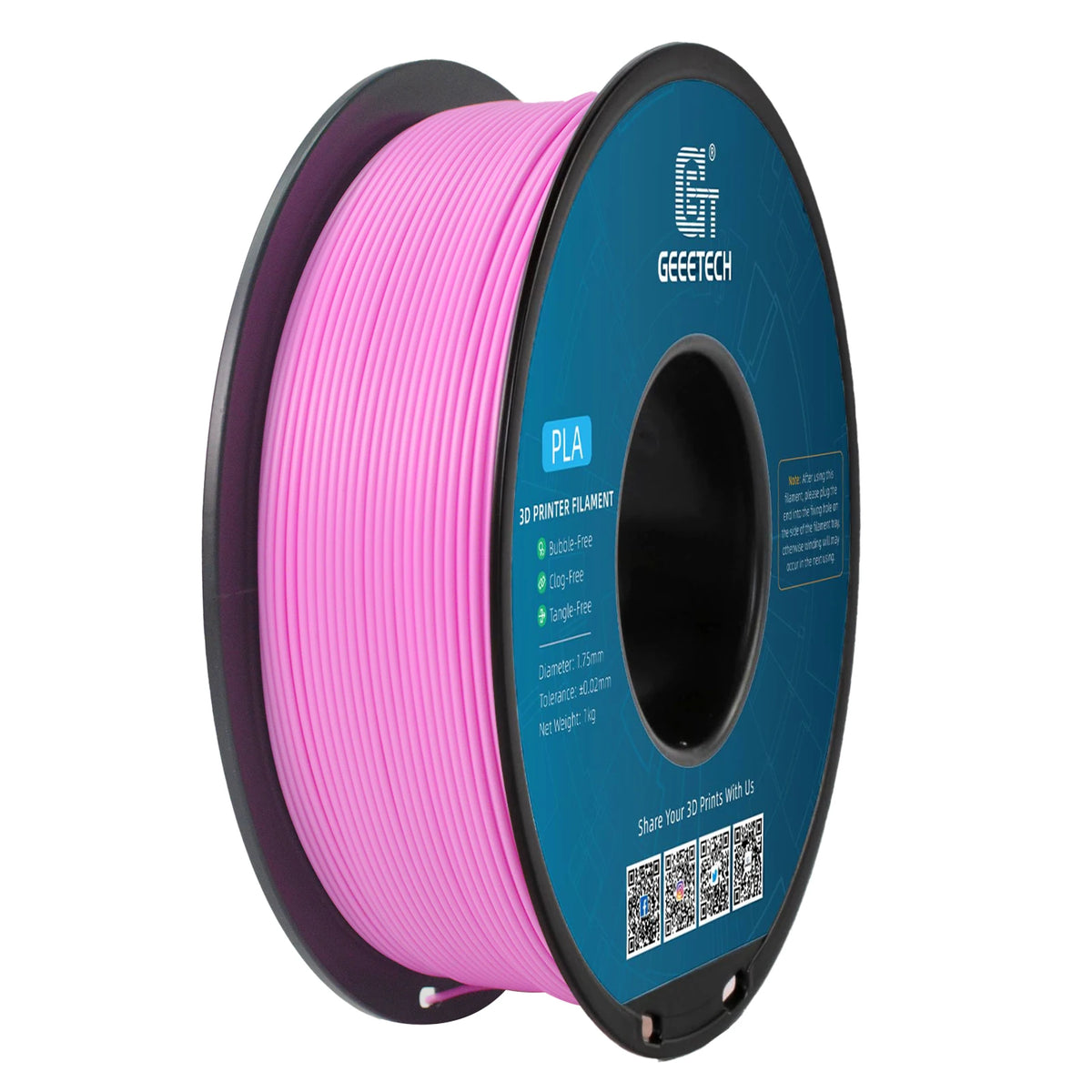 Geeetech Standard PLA Filament 1kg 1.75mm 3D Printer Plastic Material, Accuracy 0.03mm, Fit Most FDM Printer