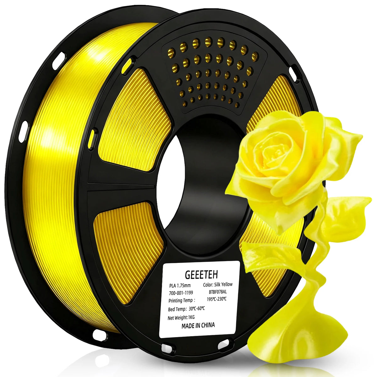 GEEETECH Silk PLA 3d Filament Wire 1kg 1.75mm Spool Wire 3D Printer Material 3D Print Refills, Fast Delivery Vacuum Package