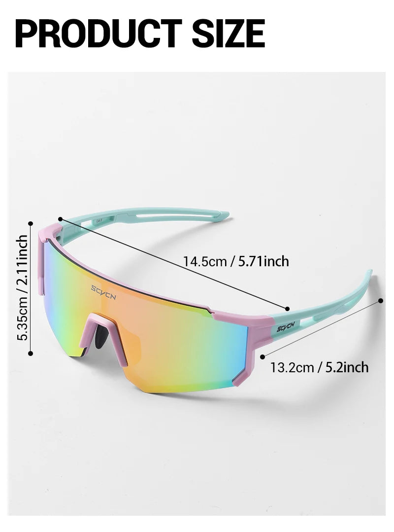 SCVCN Sweet Pink Bike Cycling Glasses Bicycle Photo Accessories Golf Eyepieces Camping Sunglasses UV400 Outdoor Sports Equipment
