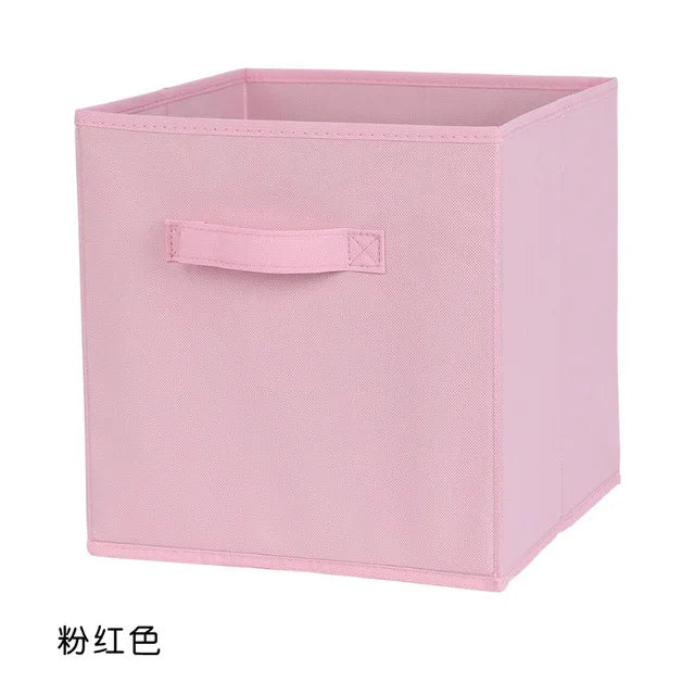 26x26x28cm Cubes Bins Pure Color Non Woven Square Storage Box Clothes Toys Sundries Storage Box Wardrobe Drawer Organizer